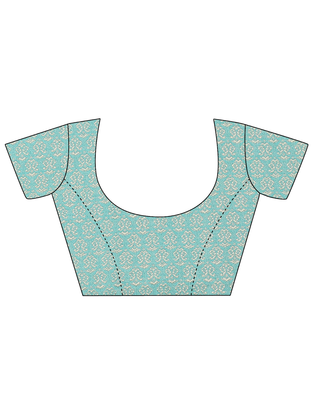  Multi Printed Silk Blend Saree With Unstitched Blouse Piece 