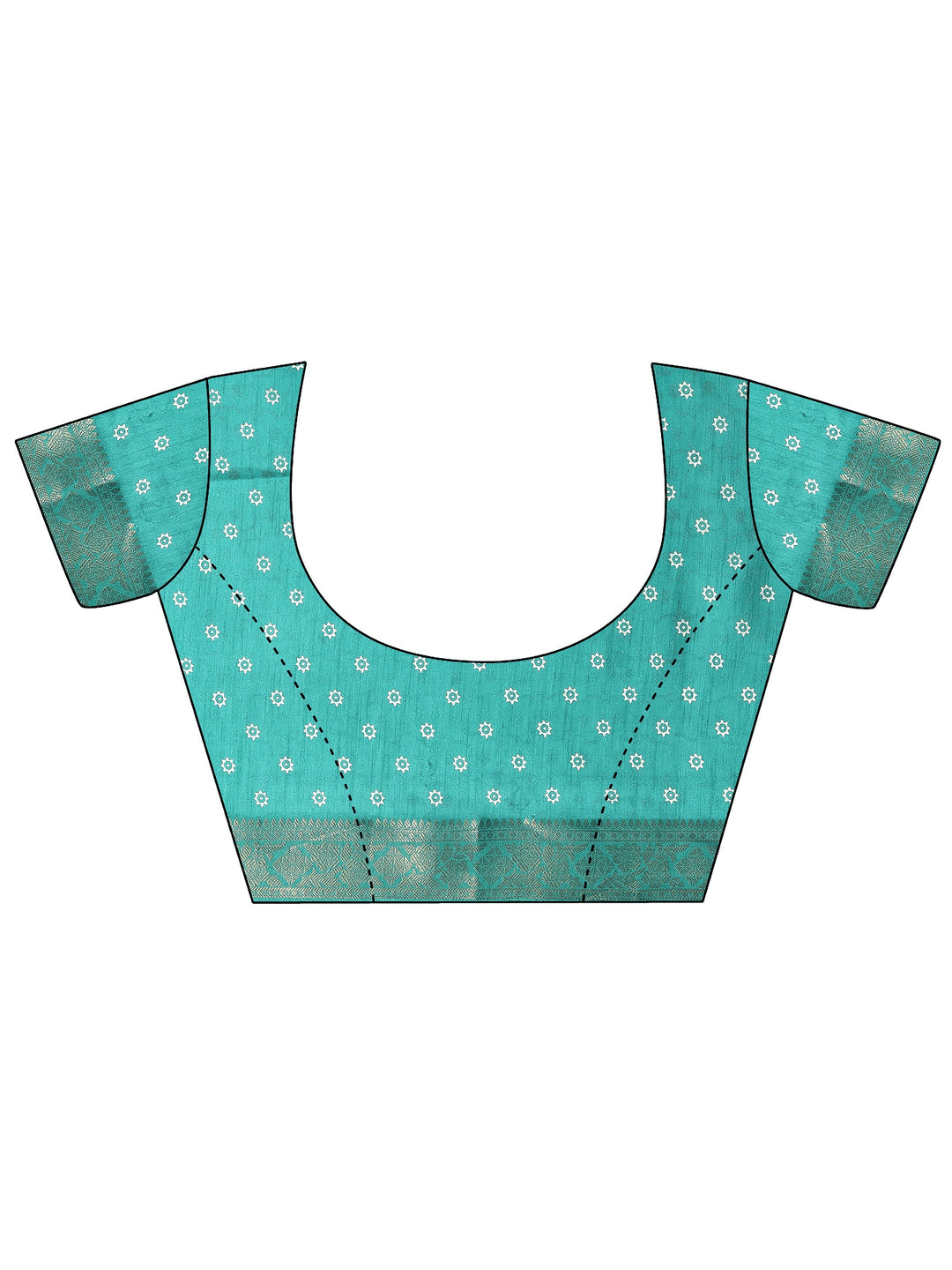  Green Leheriya Printed Silk Blend Saree With Unstitched Blouse Piece 