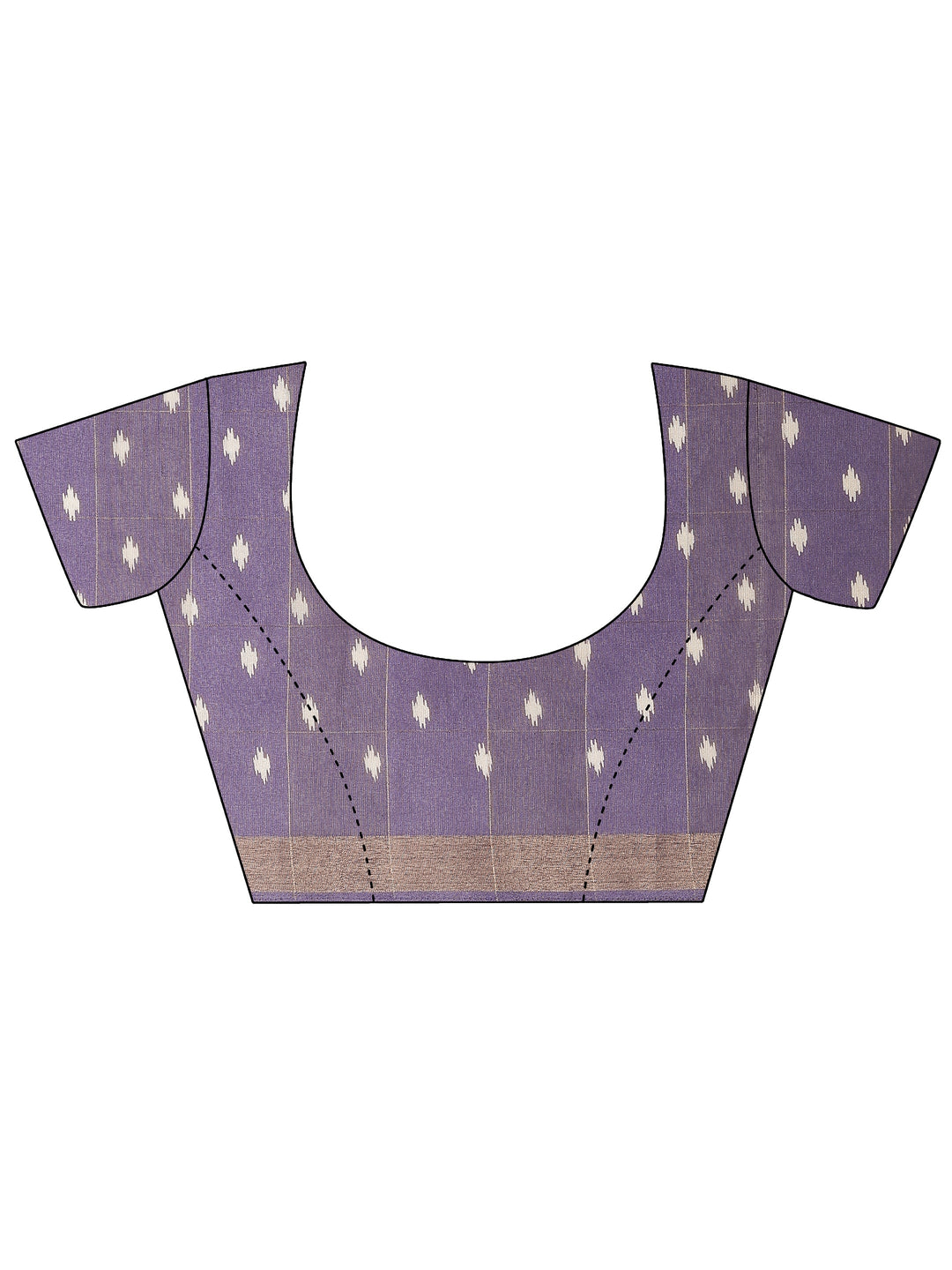  Lavender Leheriya Printed Silk Blend Saree With Unstitched Blouse Piece 