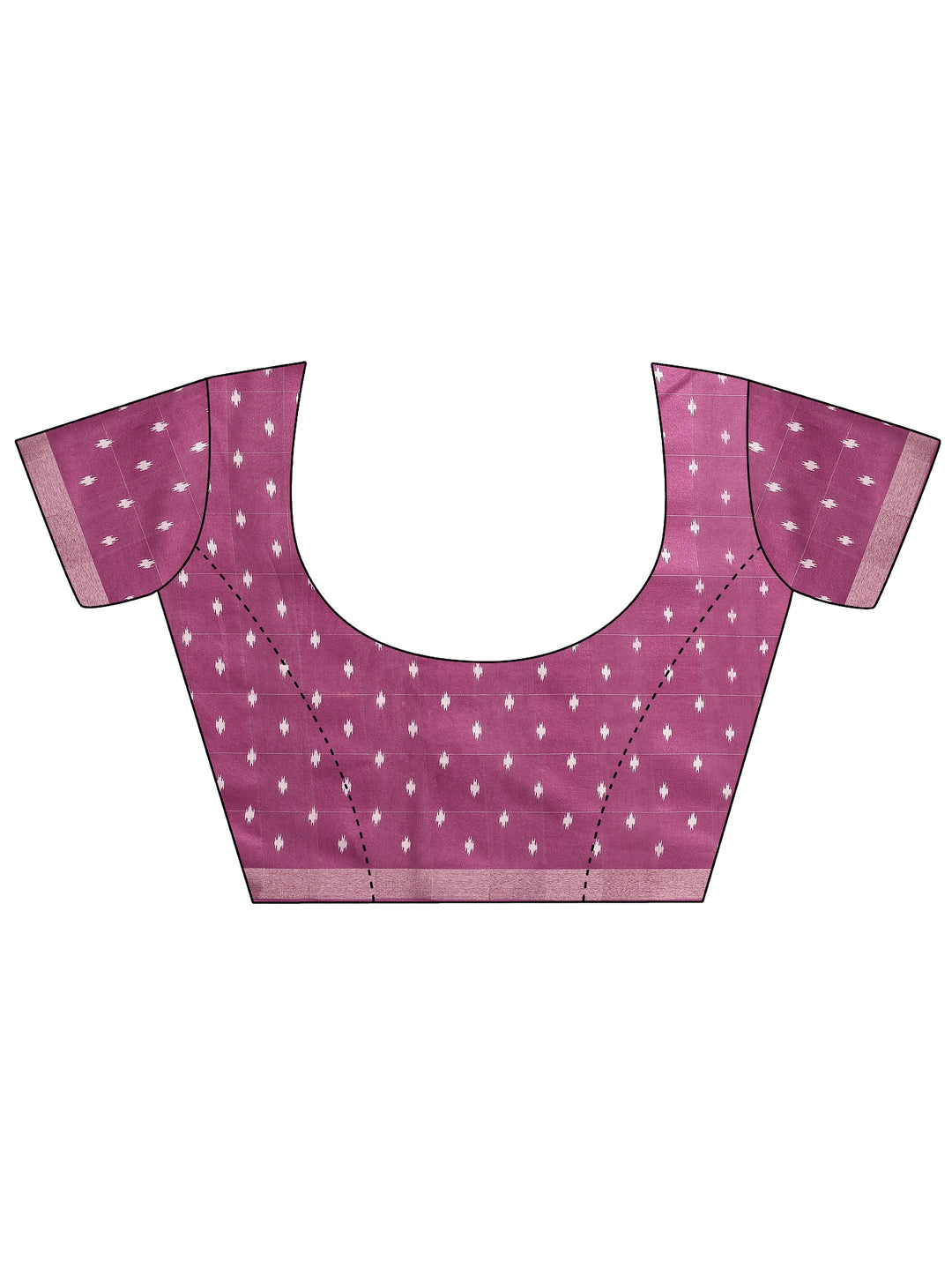  Mauve Leheriya Printed Silk Blend Saree With Unstitched Blouse Piece 
