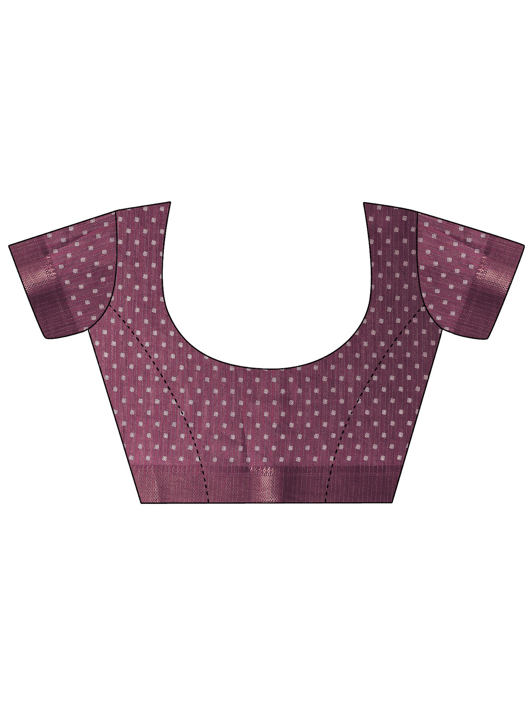  Burgundy Printed Silk Blend Saree With Unstitched Blouse Piece 