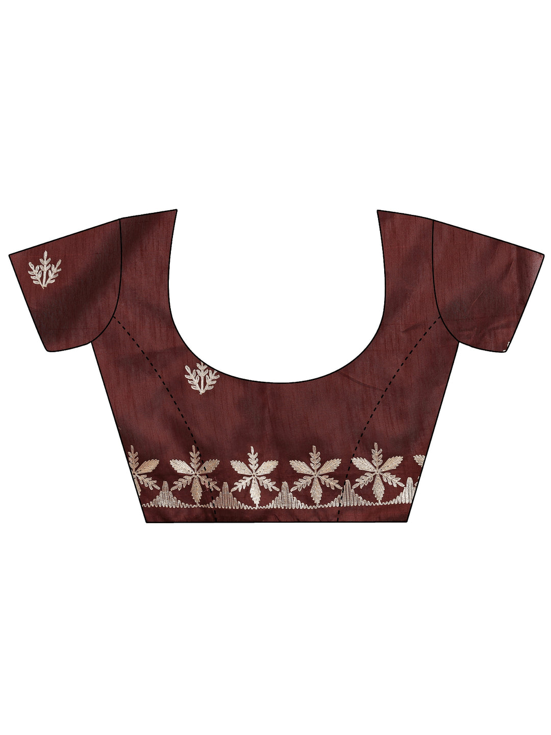  Pink Embroidered Silk Blend Saree With Unstitched Blouse Piece 