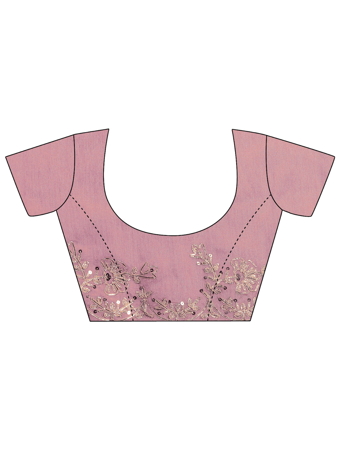  Burgundy Embroidered Silk Blend Saree With Unstitched Blouse Piece 