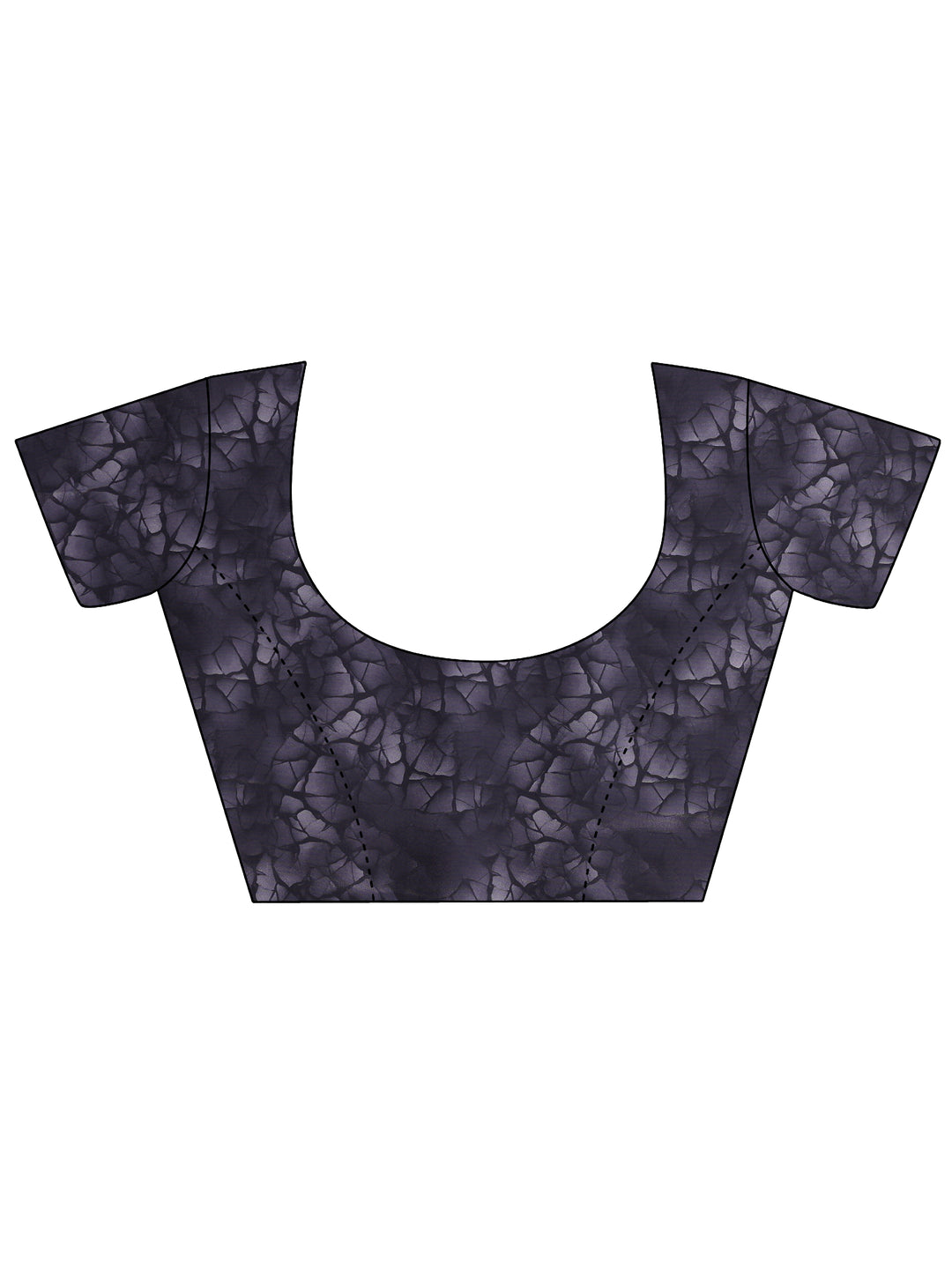  Blue Printed Silk Blend Saree With Unstitched Blouse Piece 