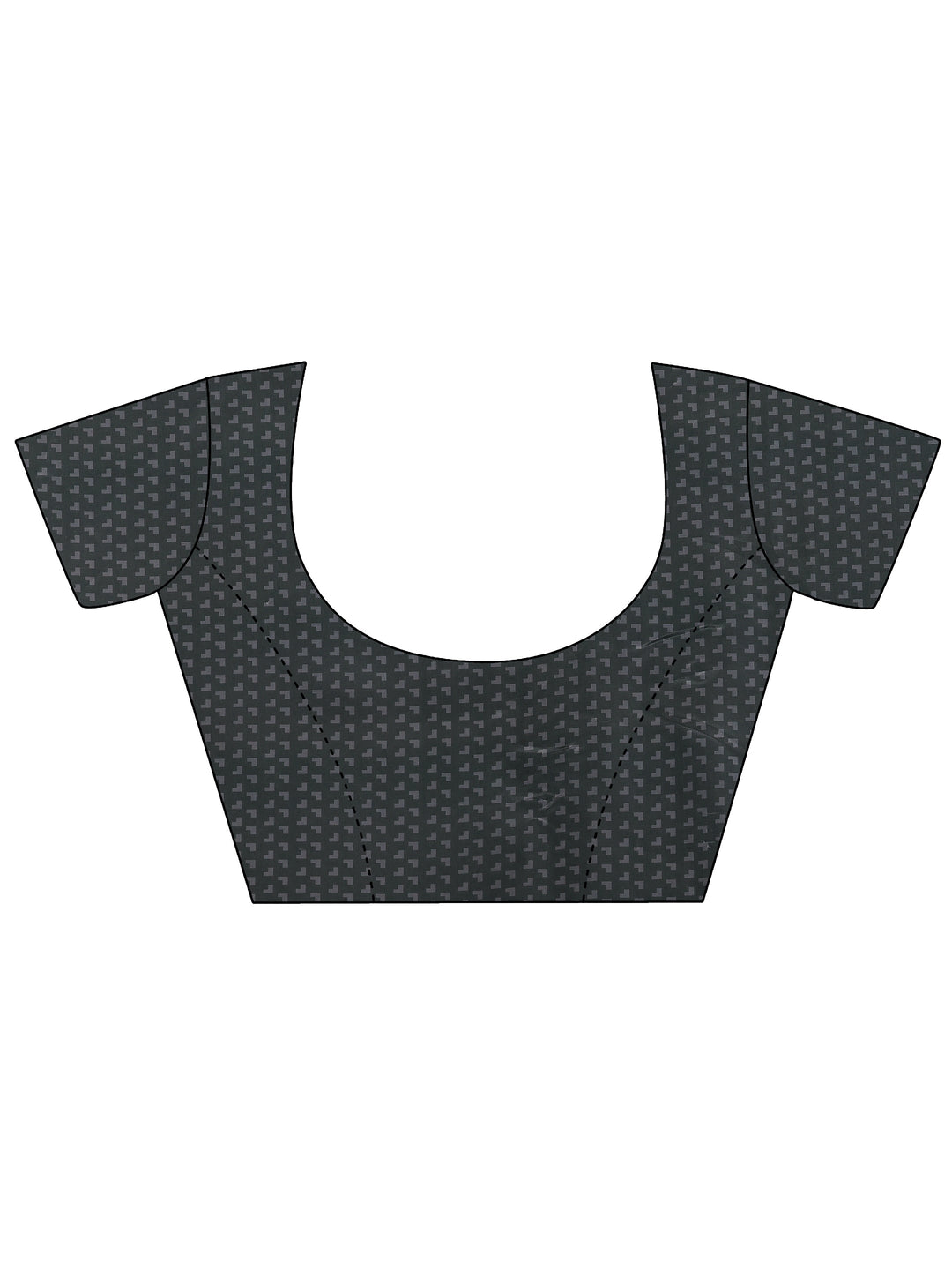  Grey Printed Silk Blend Saree With Unstitched Blouse Piece 