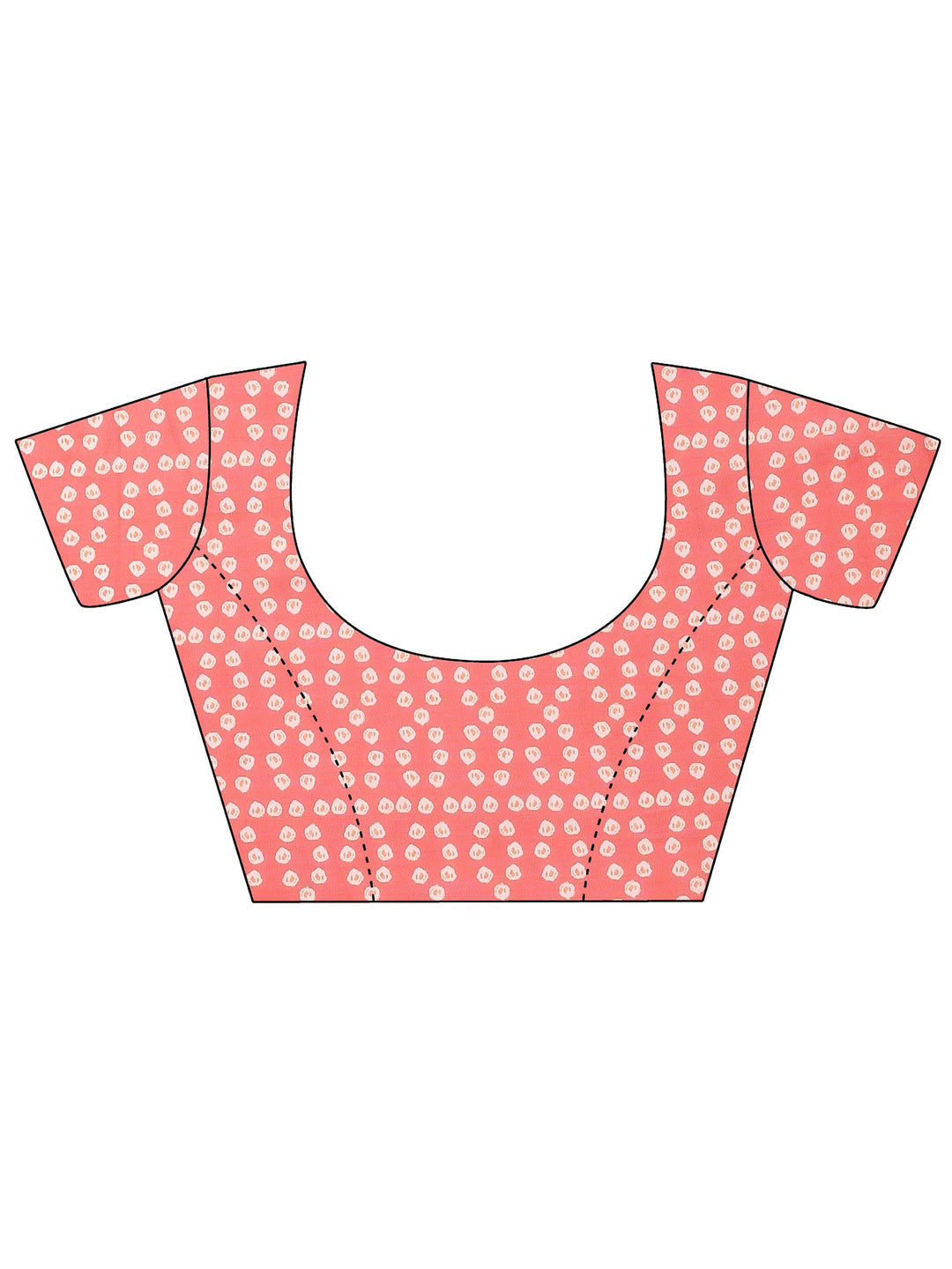  Off White Printed Silk Blend Saree With Unstitched Blouse Piece 