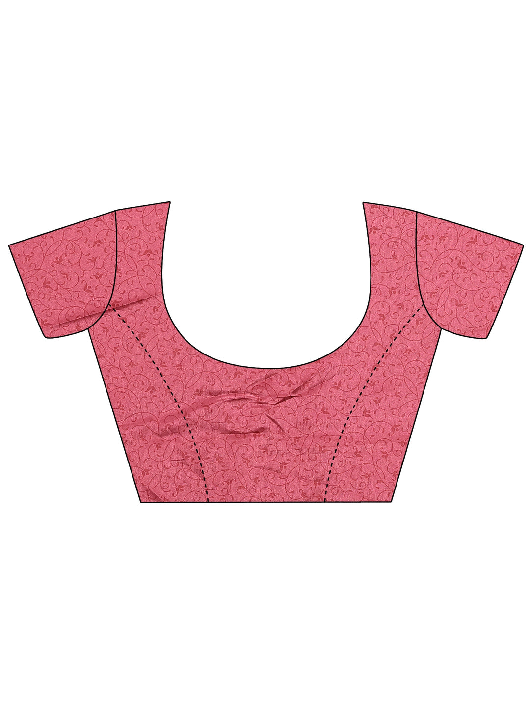  Blue Printed Silk Blend Saree With Unstitched Blouse Piece 