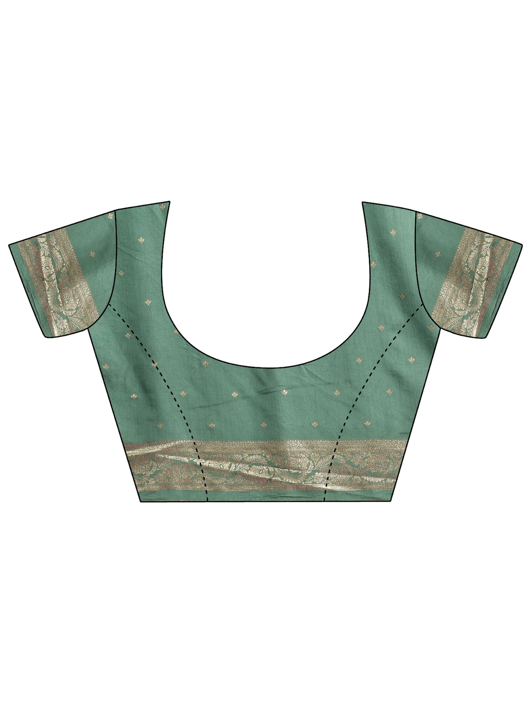  Green Woven Design Banarsi Silk Blend Saree With Unstitched Blouse Piece 