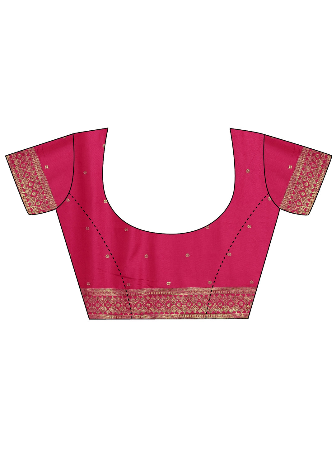  Pink Striped Woven Design Silk Blend Saree With Unstitched Blouse Piece 