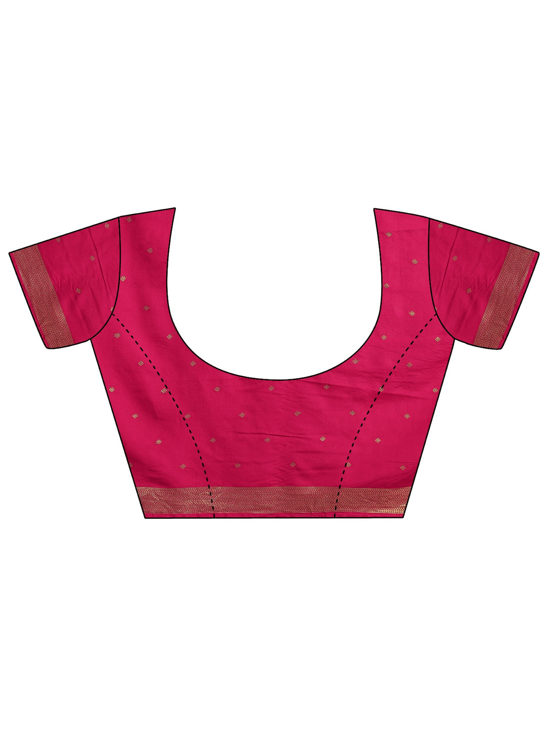  Pink Woven Design Banarsi Silk Blend Saree With Unstitched Blouse Piece 