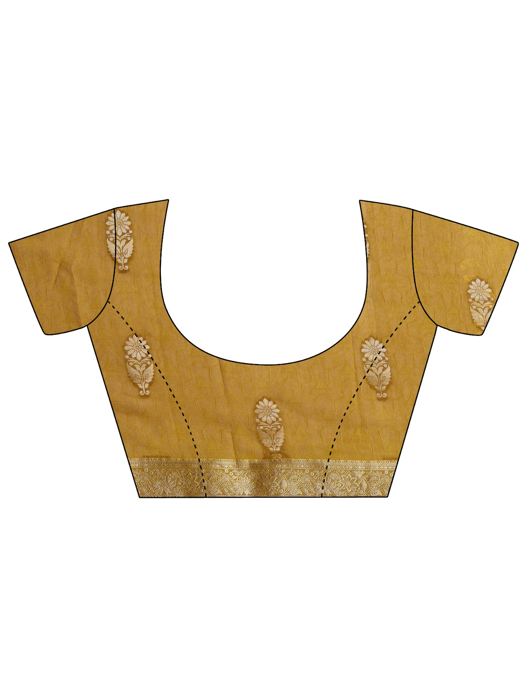  Mustard Woven Design Silk Blend Saree With Unstitched Blouse Piece 