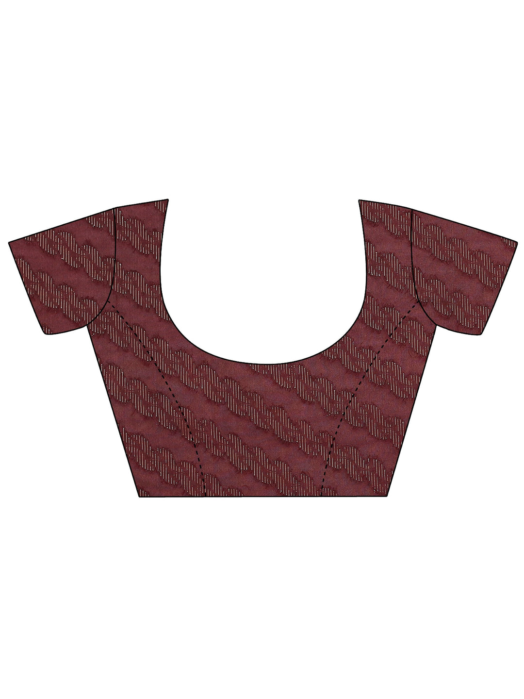  Burgundy Woven Design Georgette Saree With Unstitched Blouse Piece 