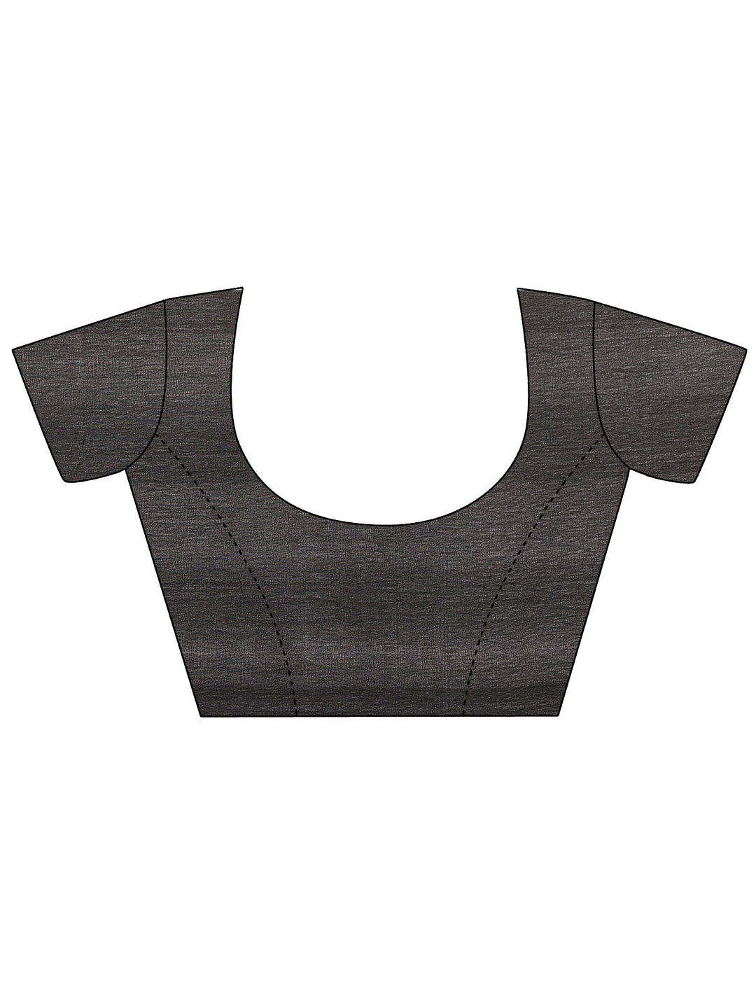  Black Printed Silk Blend Saree With Unstitched Blouse Piece 