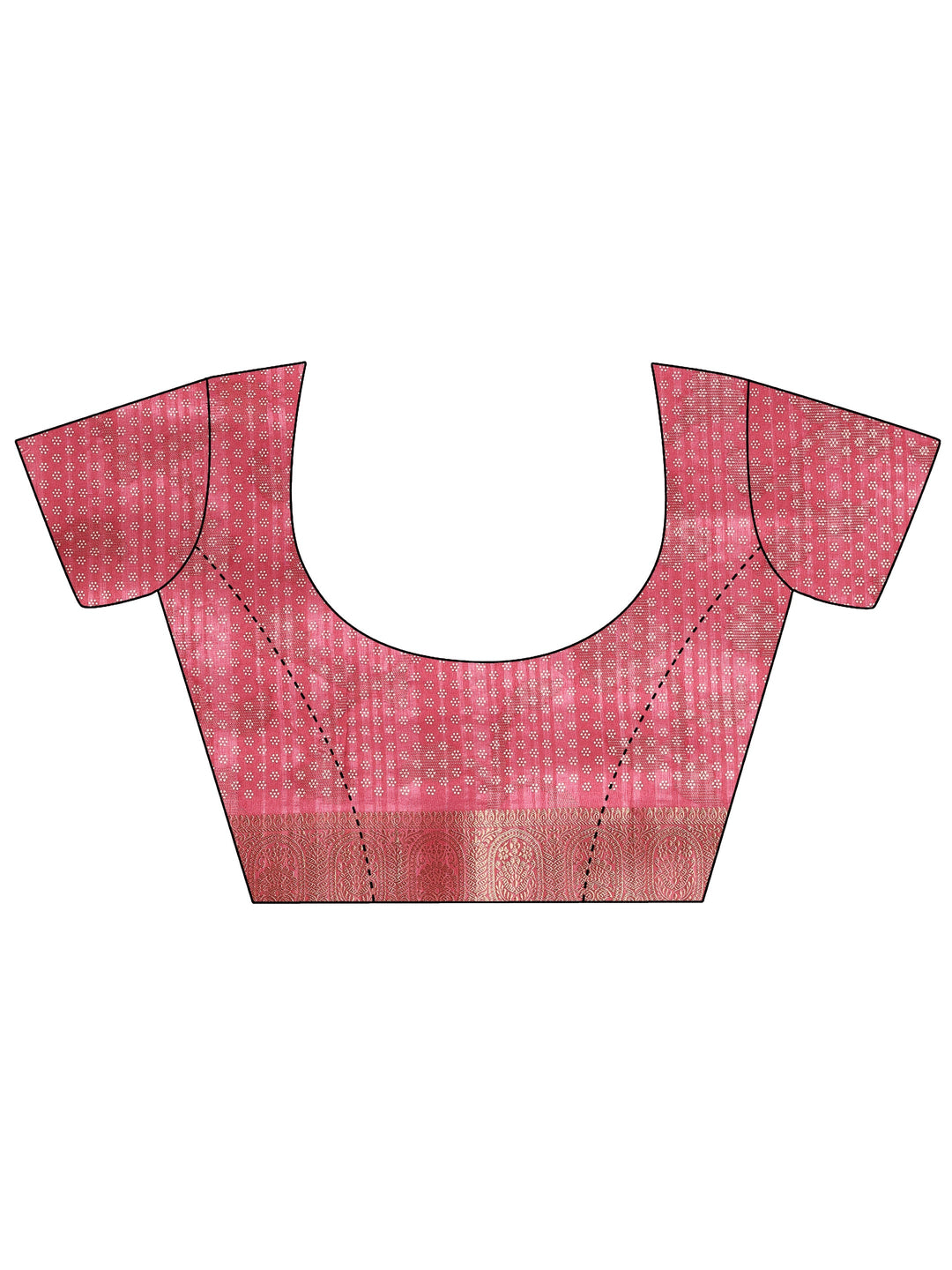  Peach Paisley Woven Design Banarsi Silk Blend Saree With Unstitched Blouse Piece 