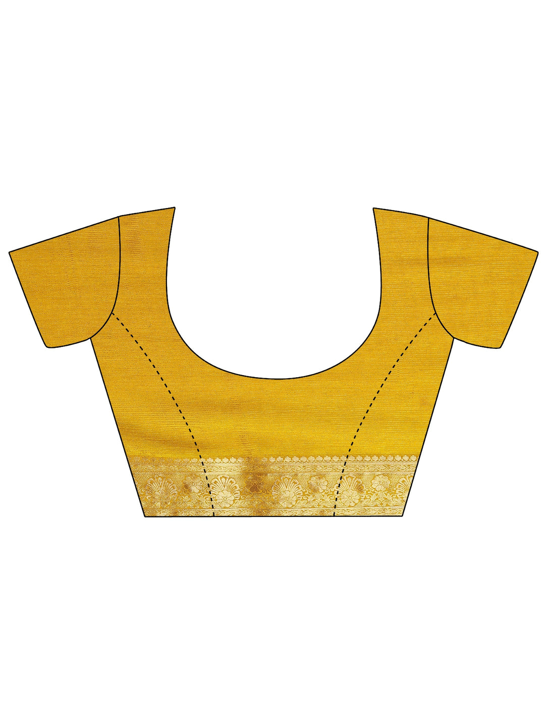  Mustard Solid Georgette Saree With Unstitched Blouse Piece 