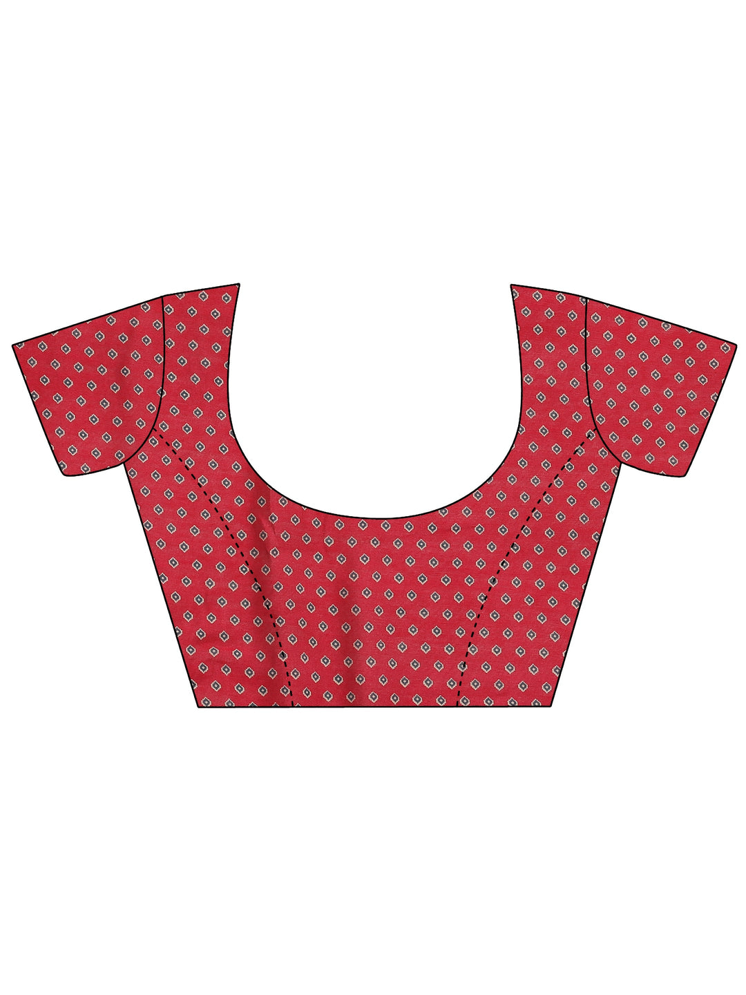  Blue Printed Silk Blend Saree With Unstitched Blouse Piece 