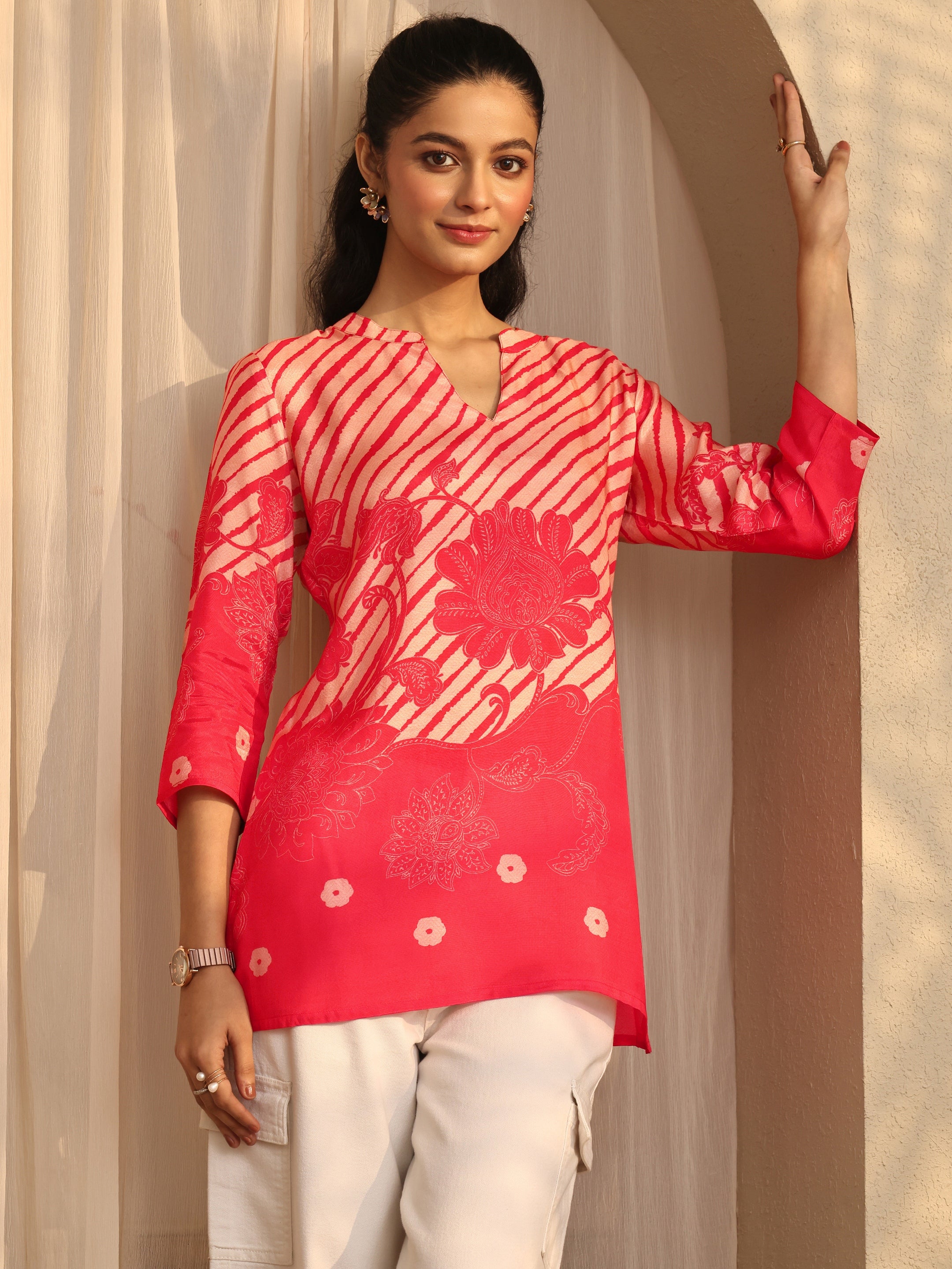 libas Coral Printed Muslin Straight Short Kurti-picture-43