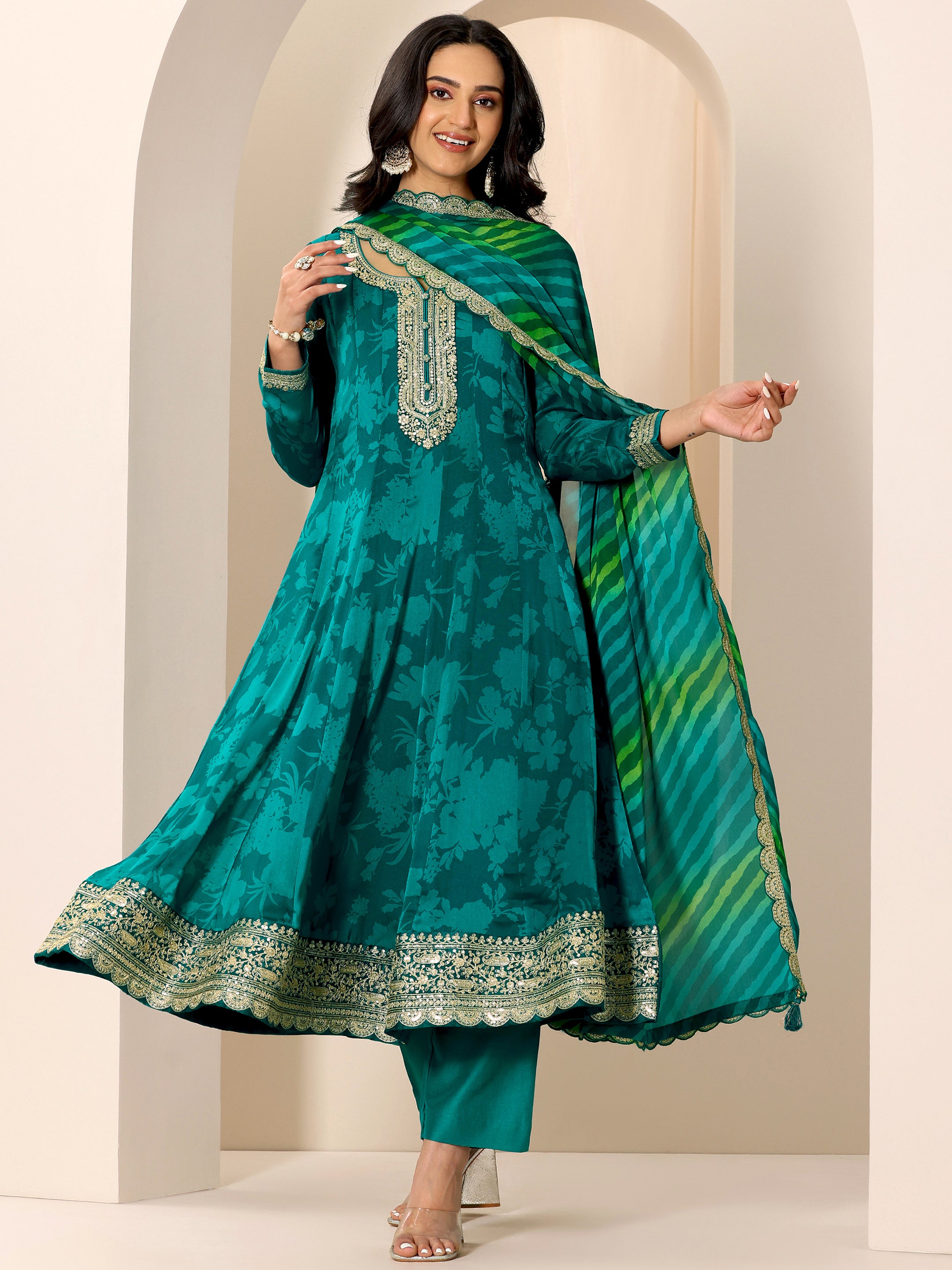 libas Rama Printed Silk Chiffon Anarkali Suit Set With Dupatta-picture-55