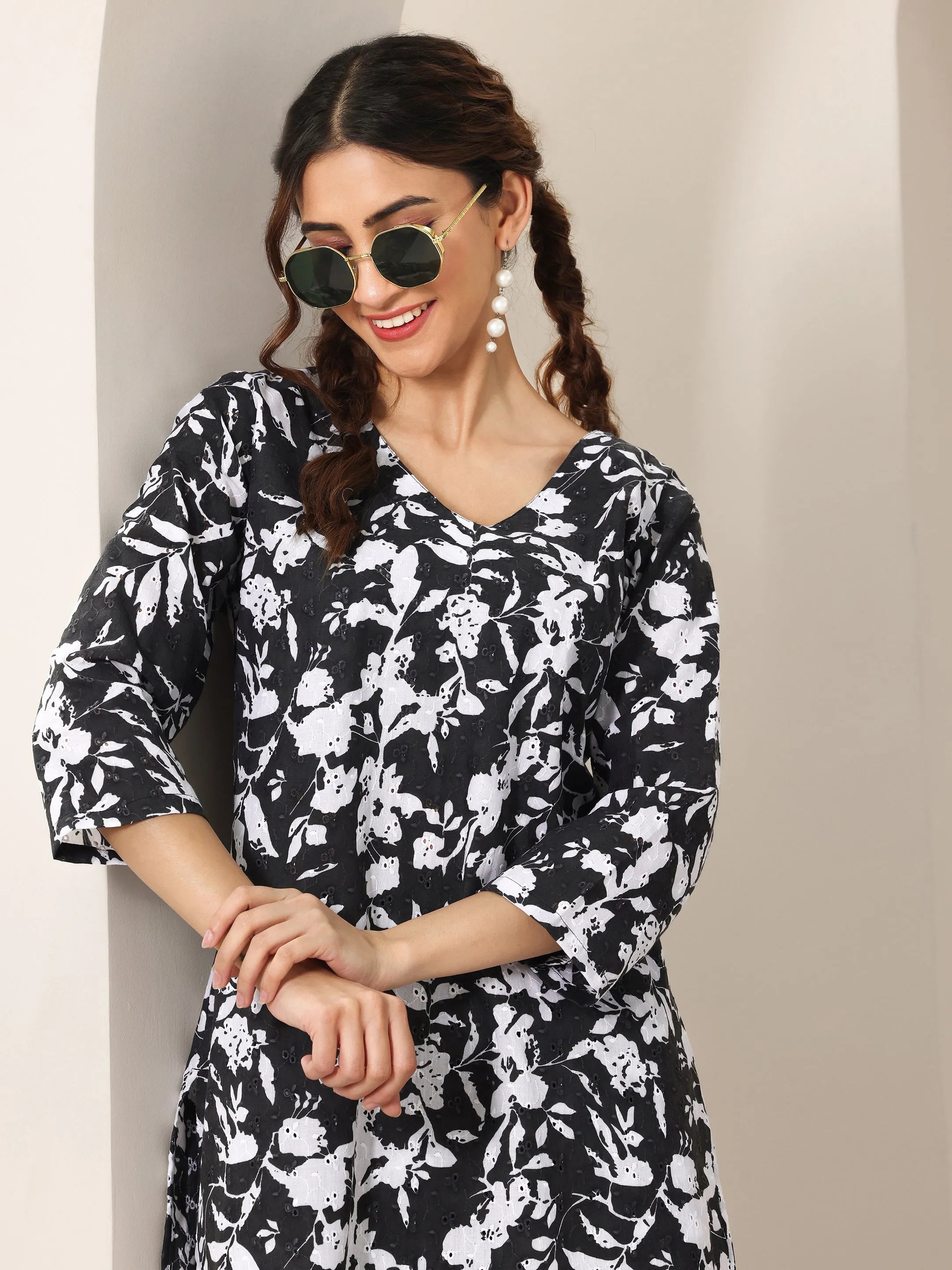 libas Black Printed Cotton Co-Ord Sets-picture-65