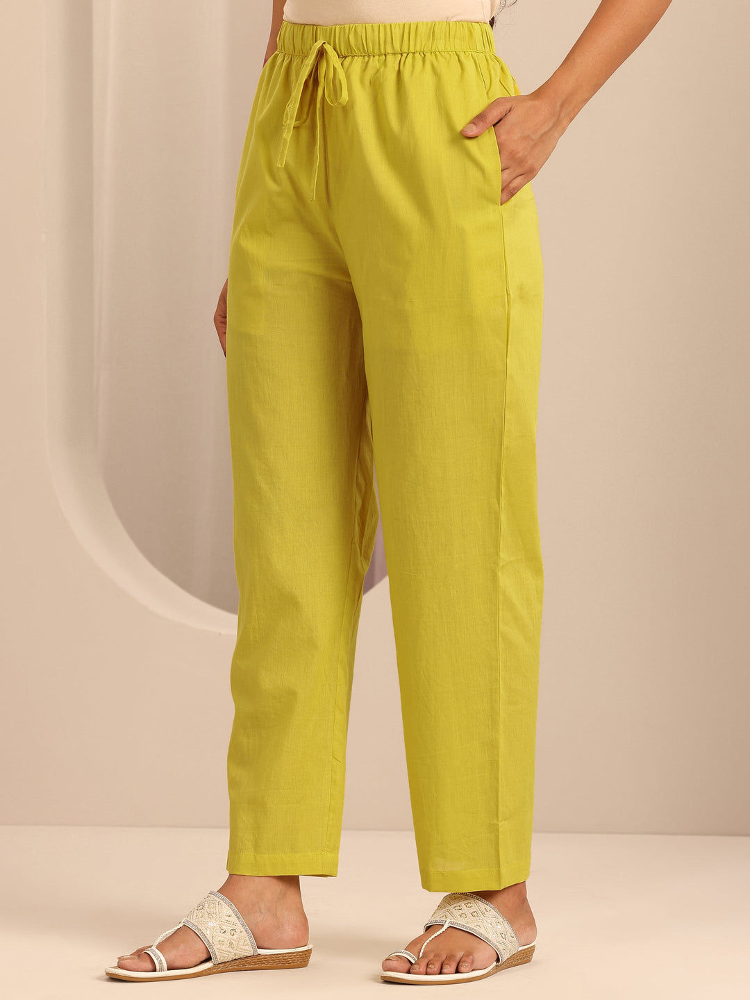  Yellow Yoke Design Cotton Straight Suit Set With Dupatta 