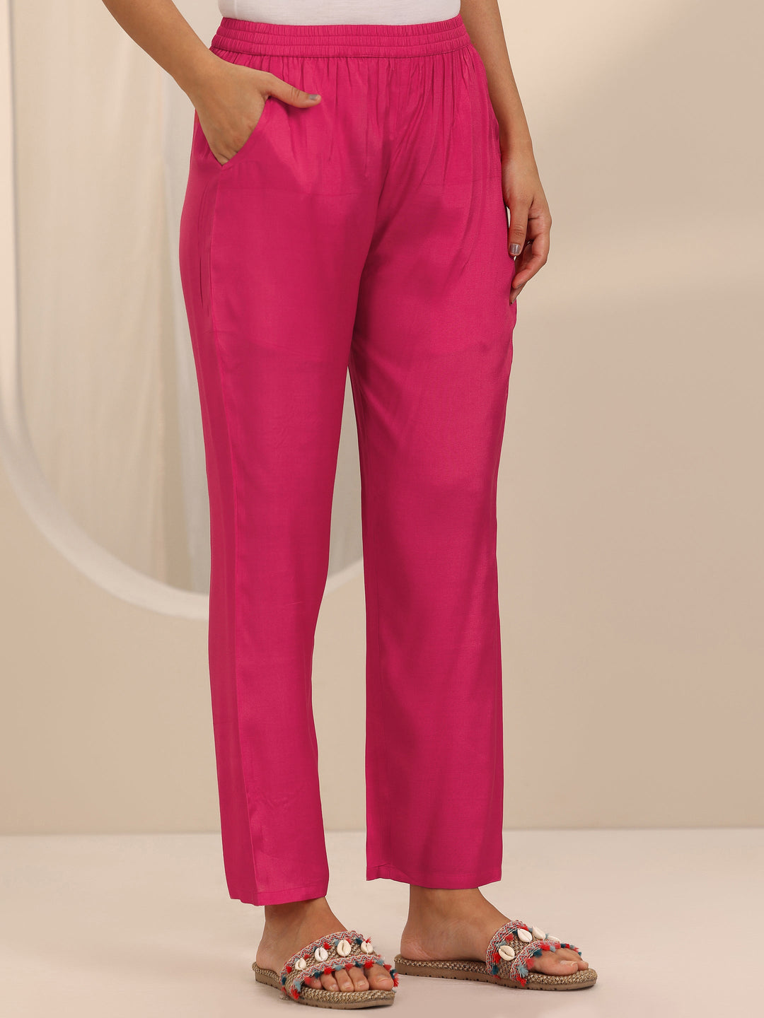  Pink Embroidered Organza Straight Suit Set With Dupatta 