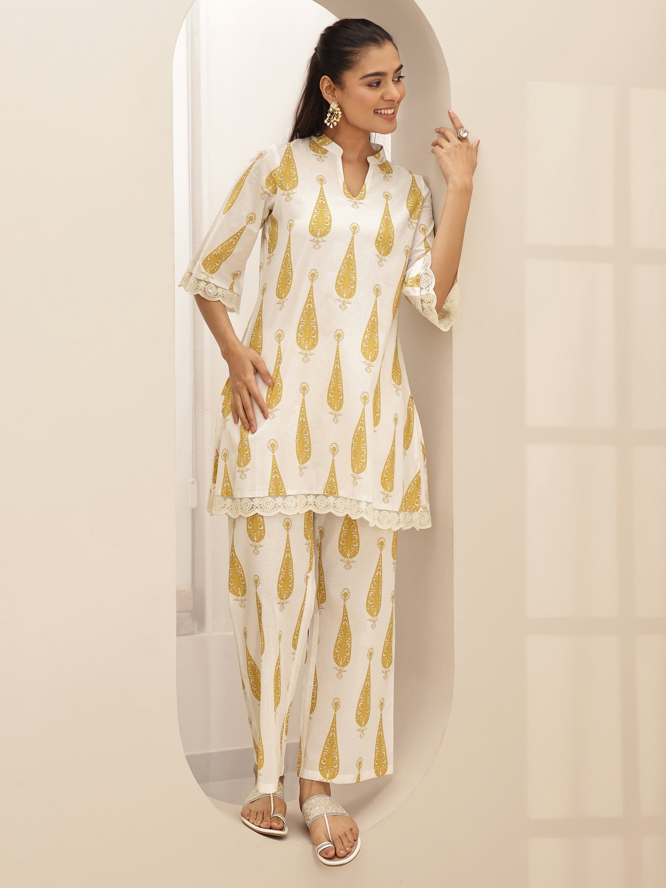 libas White Printed Cotton Straight Kurta Set-picture-45