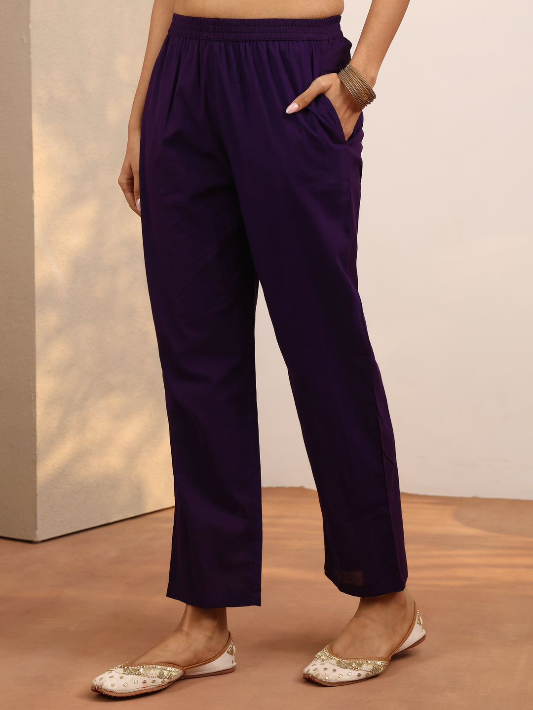  Purple Bandhani Printed Cotton Suit Set With Dupatta 