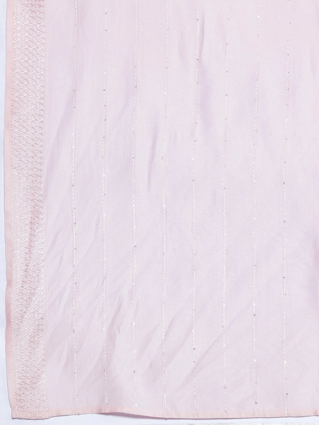 Peach Self Design Silk Blend Straight Suit With Dupatta - Libas 