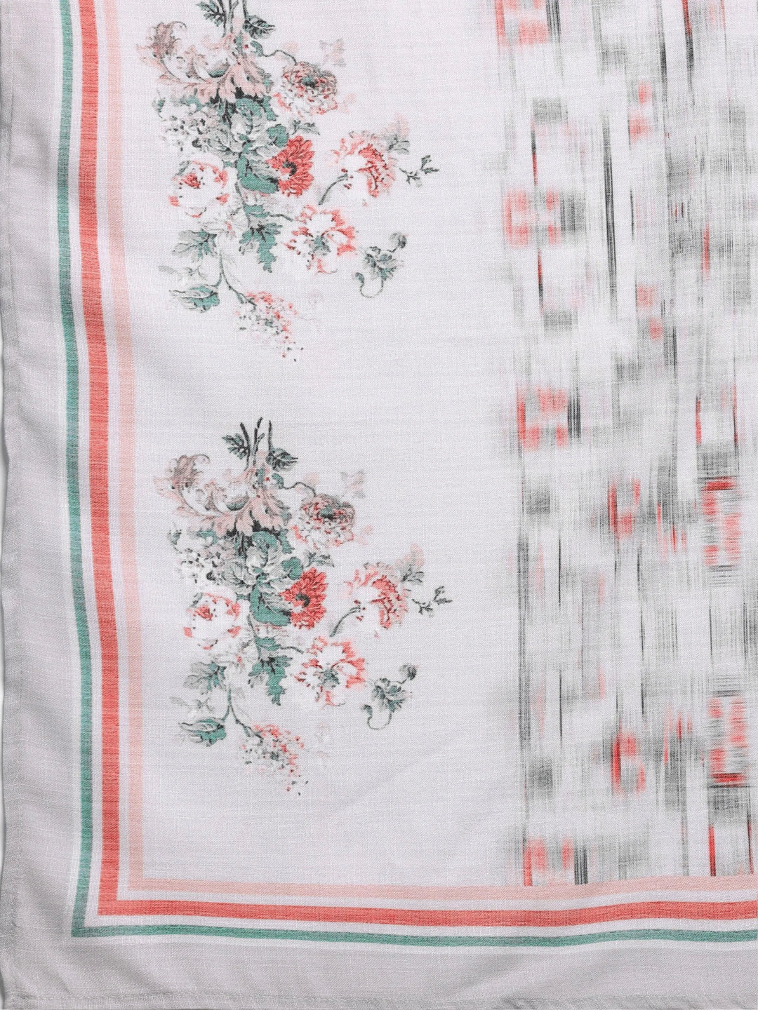 Grey Printed Cotton Straight Suit With Dupatta - Libas 
