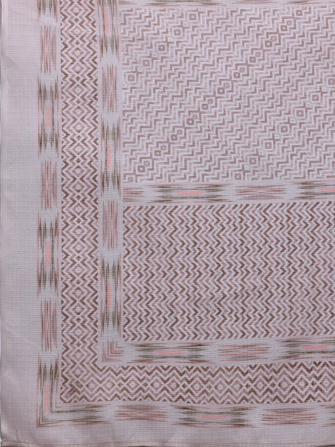 Grey Printed Cotton Straight Suit With Dupatta - Libas 