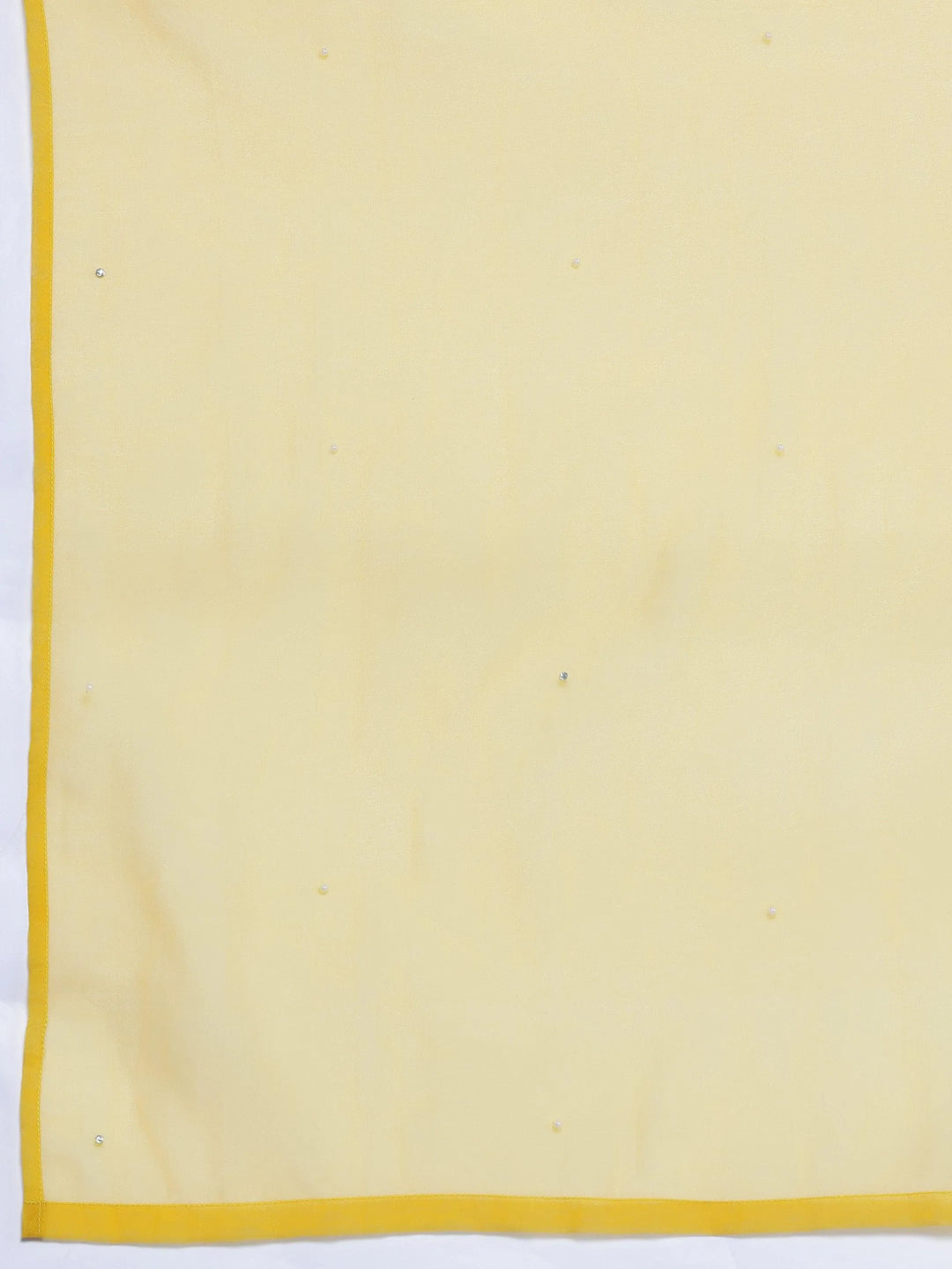 Yellow Solid Silk Blend Straight Suit With Dupatta - Libas 