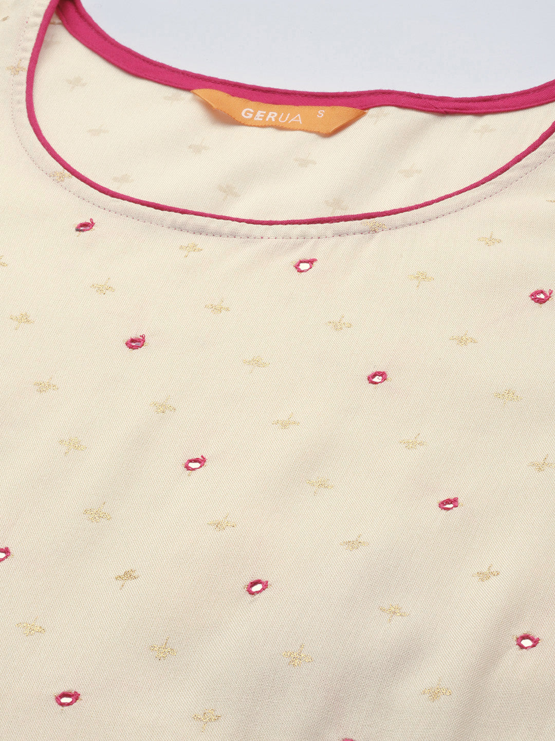  Green Printed Rayon Dress 