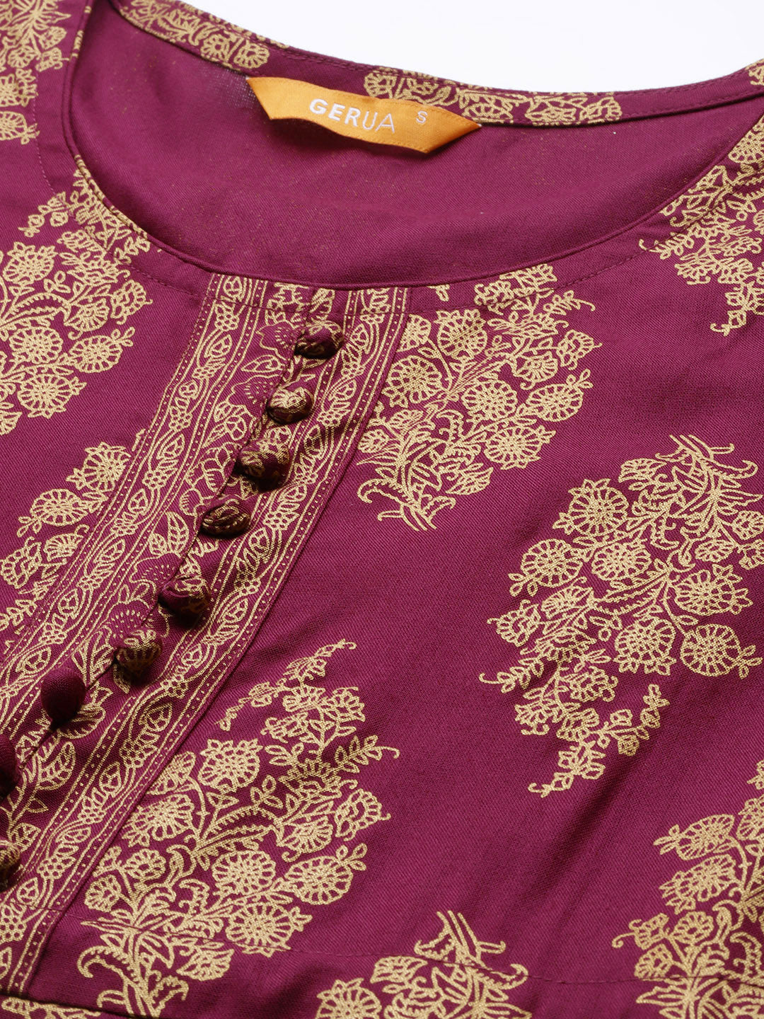  Purple Printed Rayon Dress 