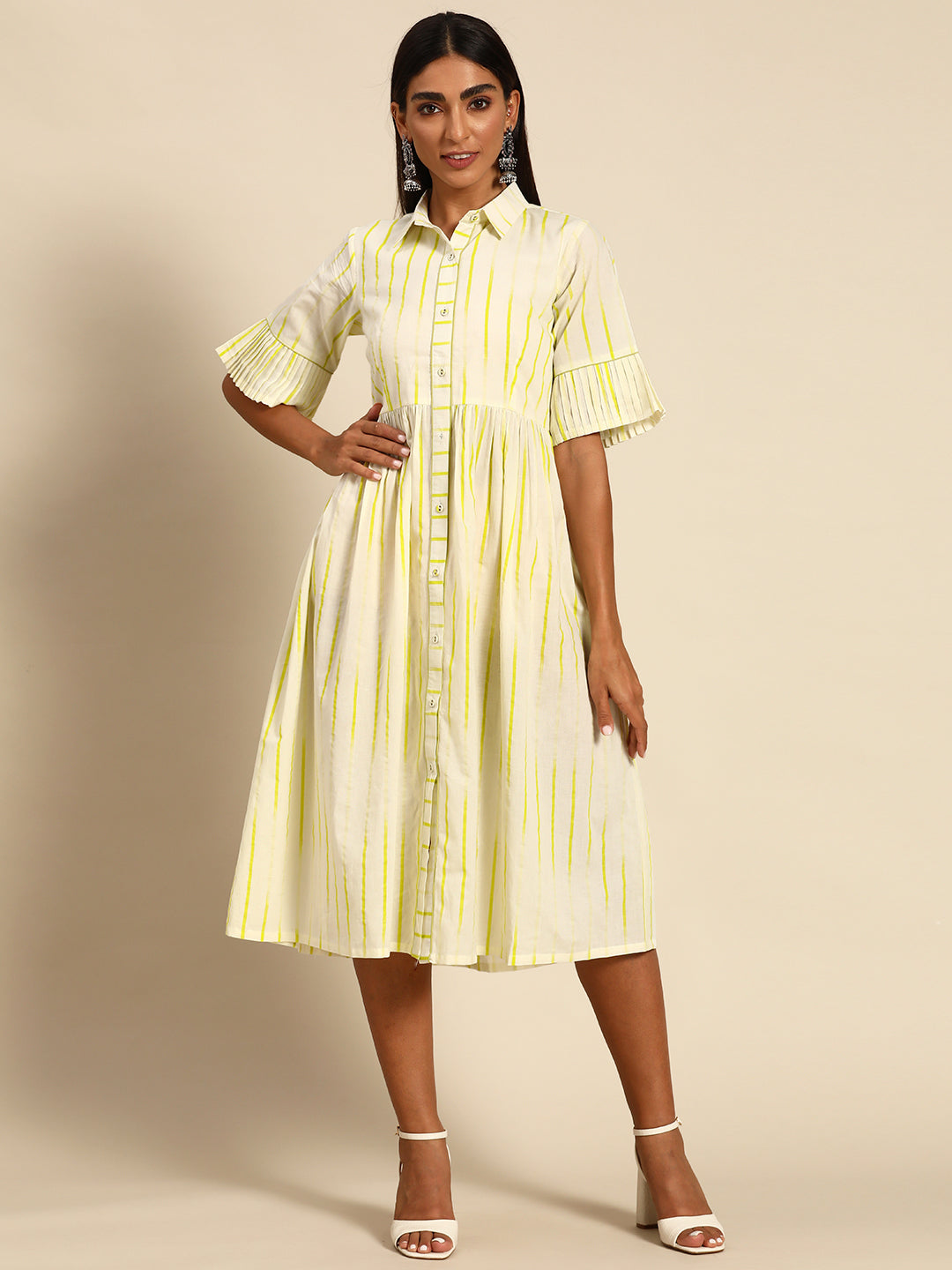 libas Off White Printed Cotton Dress-picture-26