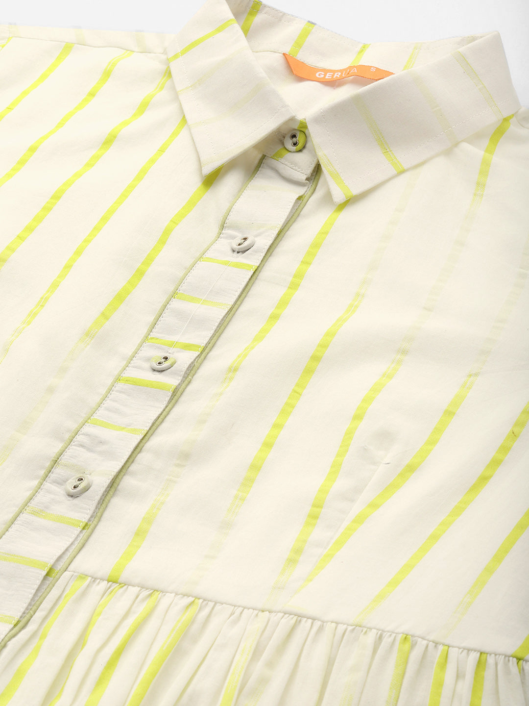  Off White Printed Cotton Dress 