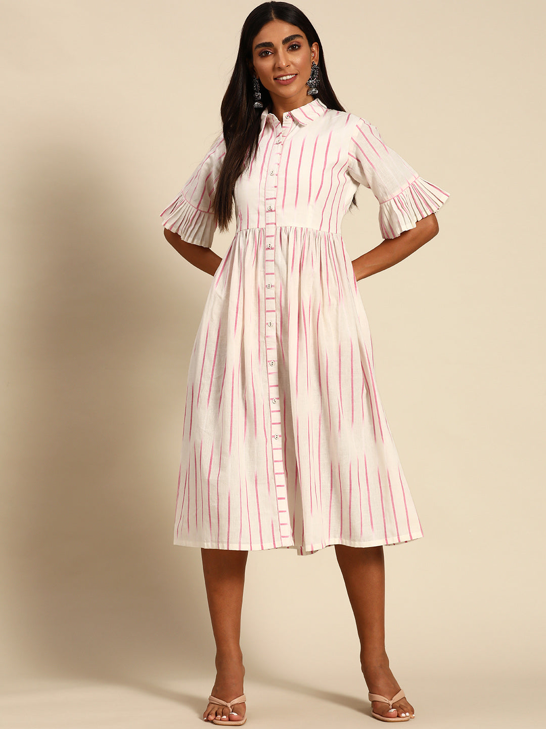 libas Off White Printed Cotton Dress-picture-43