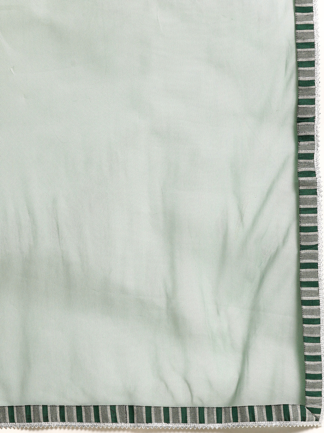  Green Striped Cotton Blend Suit Set 