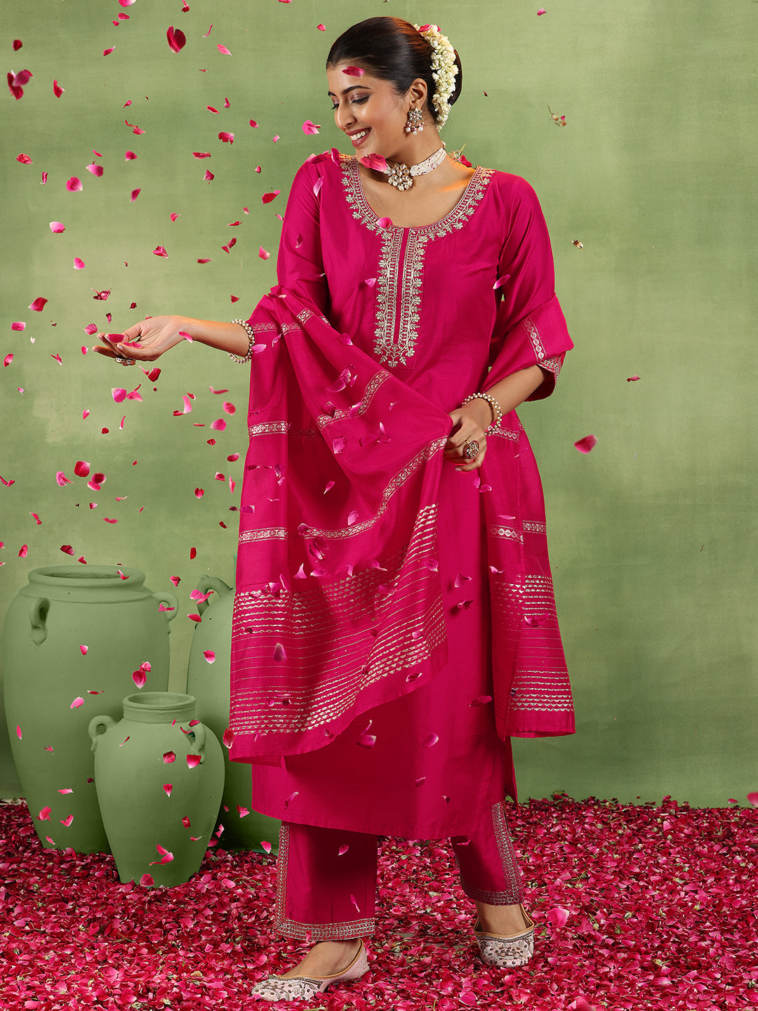 libas Coral Yoke Design Silk Blend Straight Suit With Dupatta-picture-68