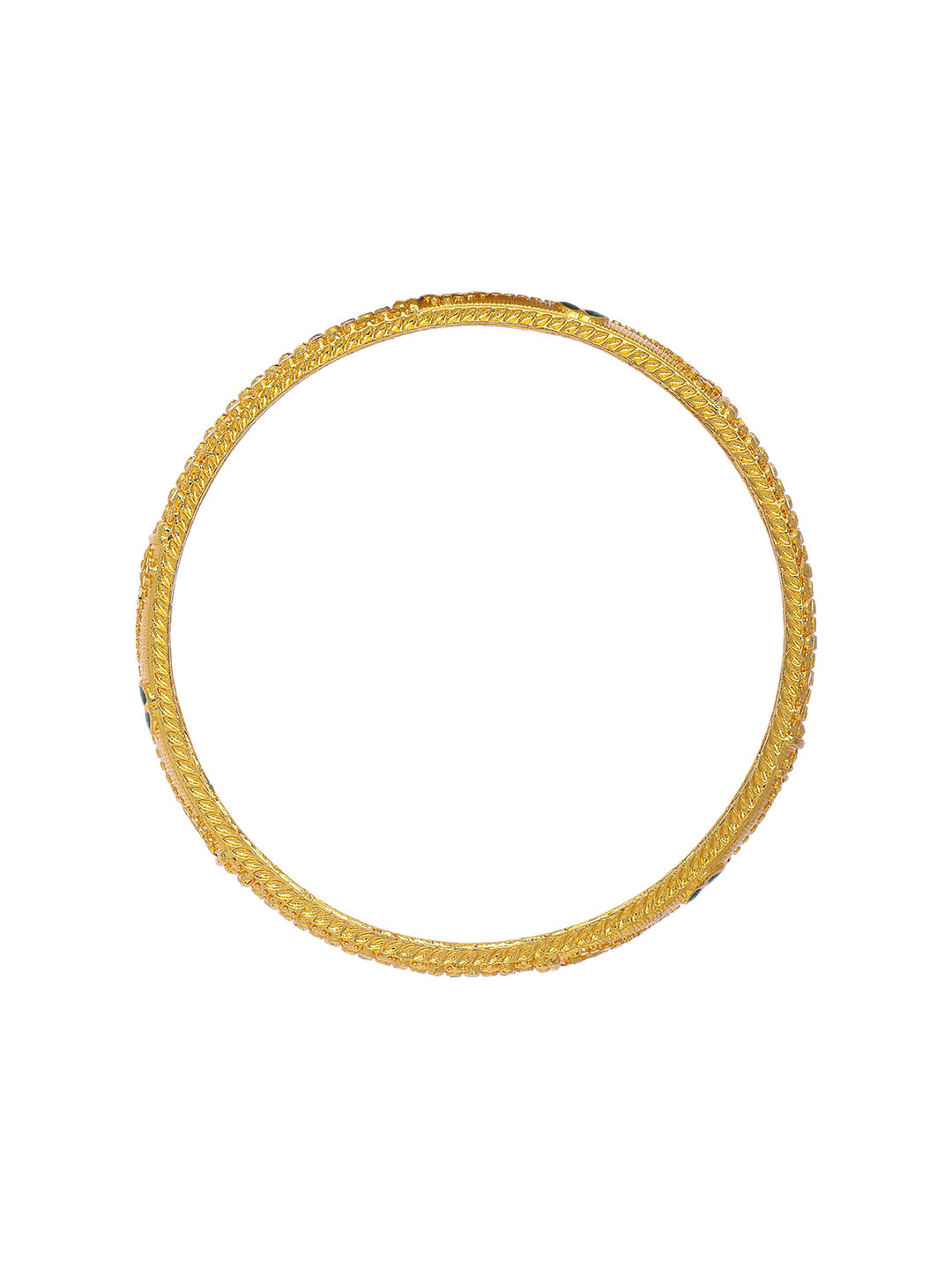  Libas Gold-Plated Filigree Brass Bangles 