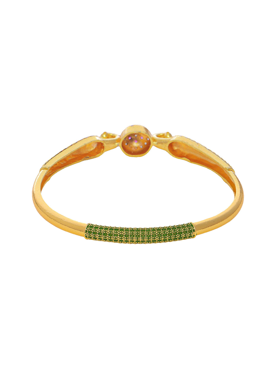 Libas Gold-Plated Peacock Brass Kada Bangles 