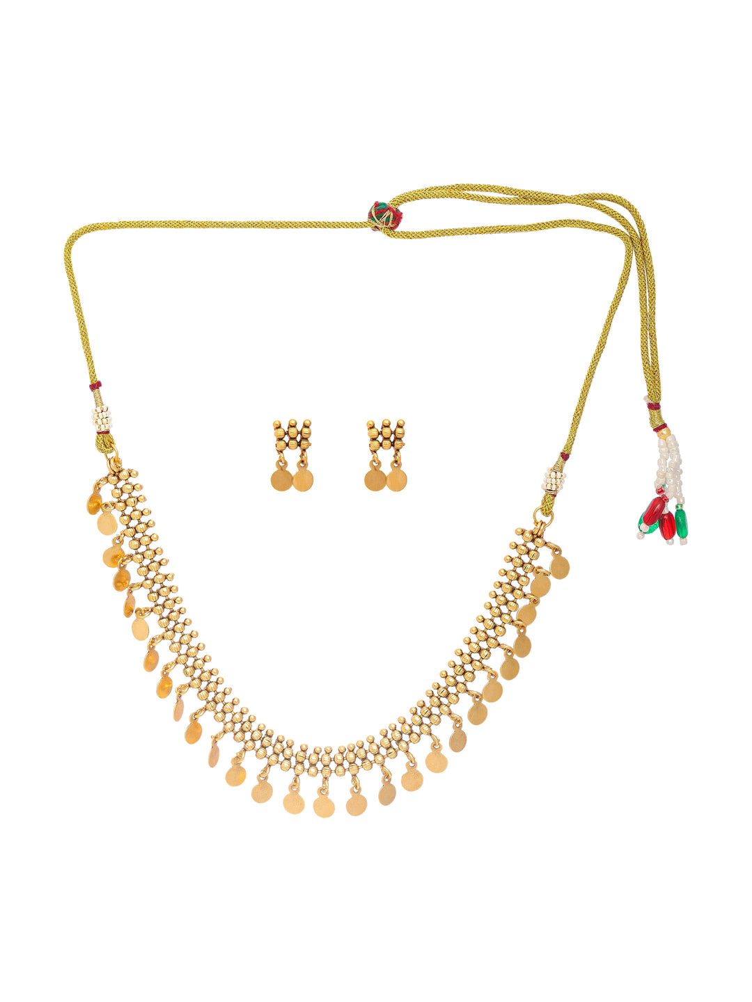  Libas Gold-Tone Statement Coin Necklace Set 