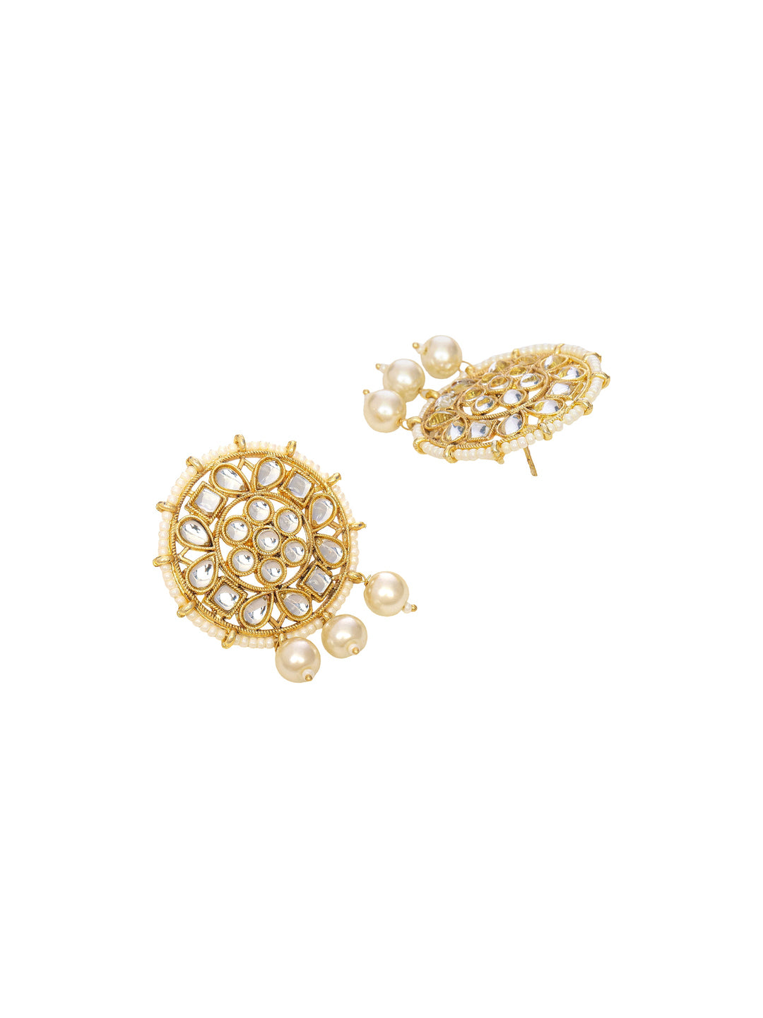  Libas Pearl Beaded Kundan Necklace Set 