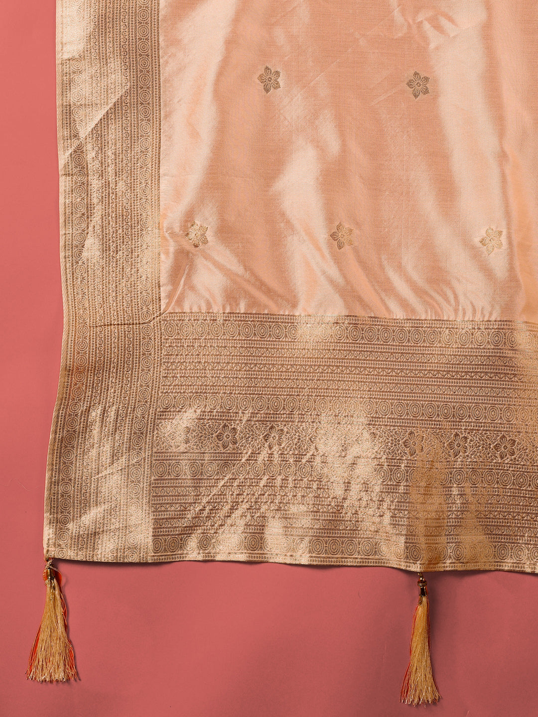  Libas Cream Brocade Semi-Stitched Lehenga Choli 