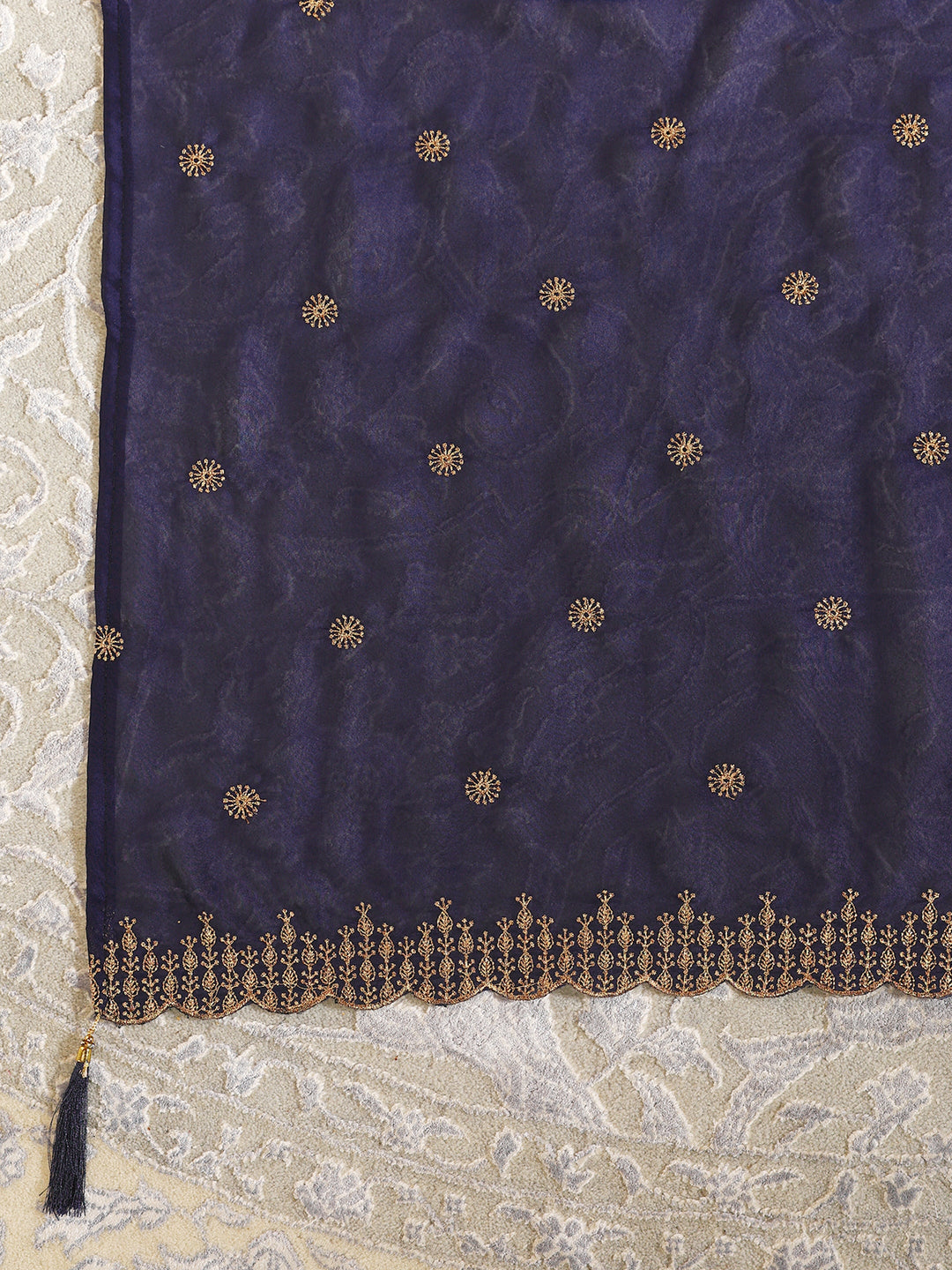  Libas Green Brocade Semi-Stitched Lehenga Choli 
