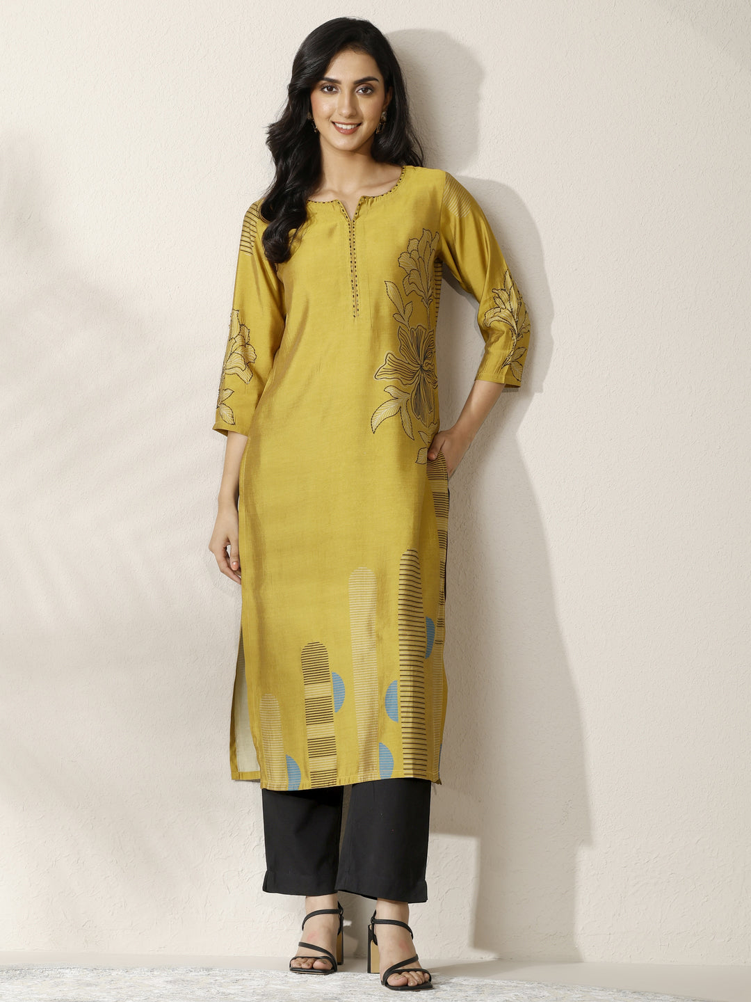  Black Solid Cotton Trouser 