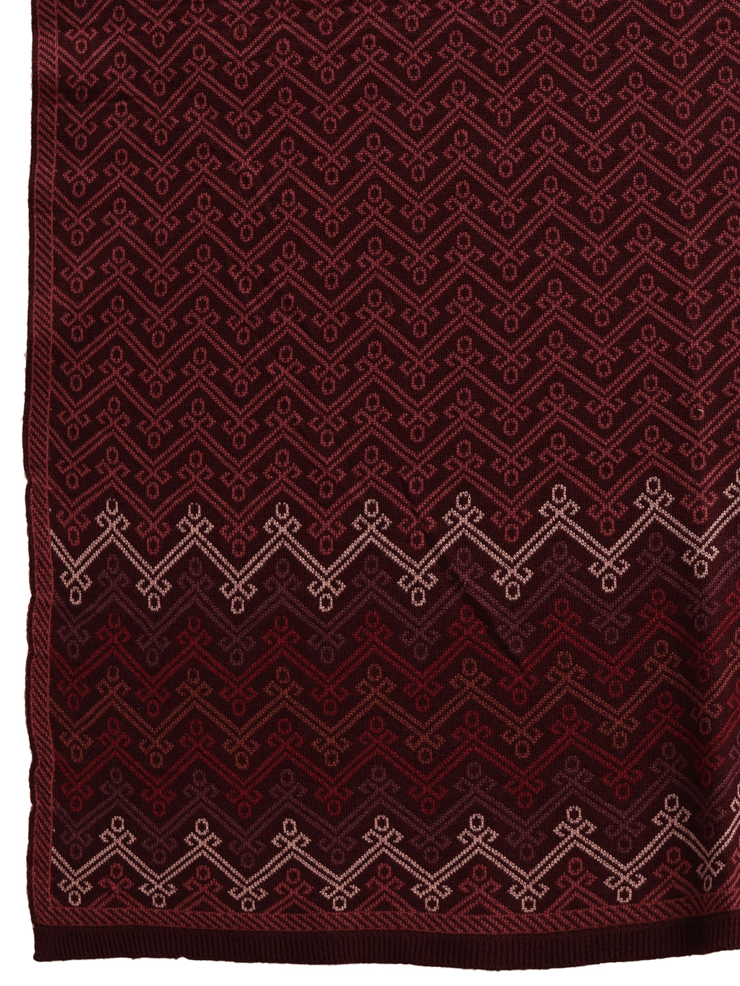  Libas Maroon Ethnic Knitted Acrylic Shawl 