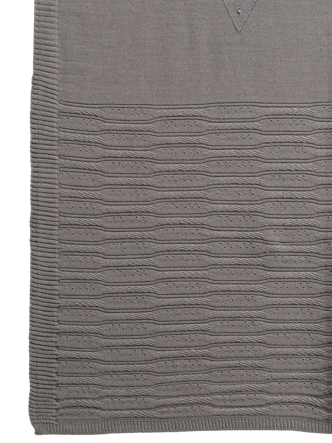  Libas Grey Ethnic Knitted Acrylic Wrap Shawl 