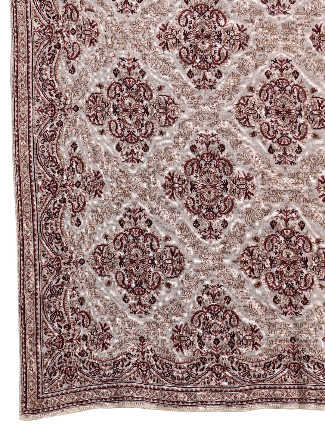  Libas Beige Ethnic Knitted Acrylic Shawl 