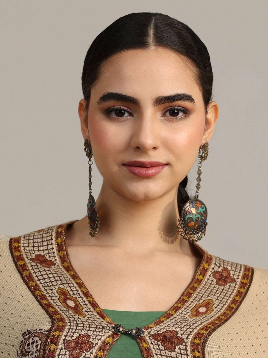  Libas Beige Knitted Acrylic Wrap Shawl 