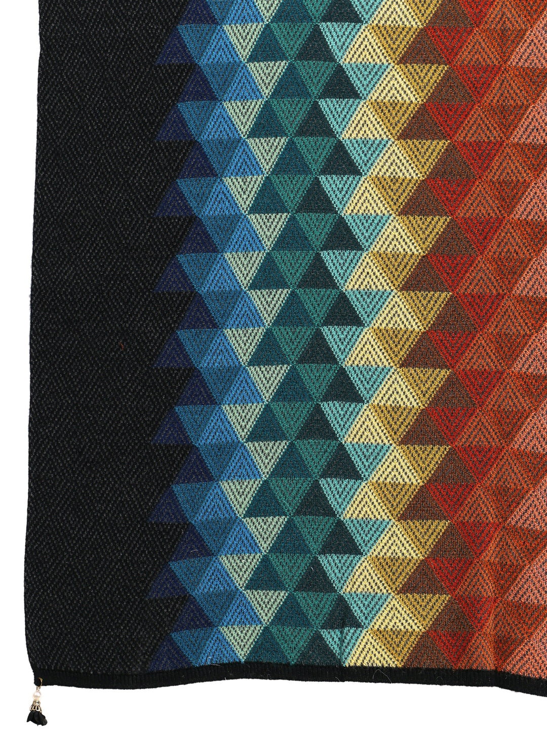  Libas Multi Colour Geometric Knitted Acrylic Wrap Shawl 